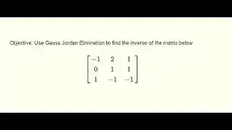 convergencia muerte ignorancia Inverse of a 3 by 3 Matrix Using Gauss-Jordan Method