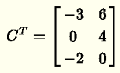 Transpose of a 2 by 3 Matrix